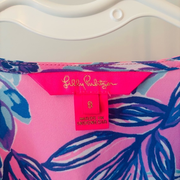 Lilly Pulitzer Cristiana Dress Just A Lil Jelly Lilac Rose Floral size 8 - Picture 4 of 4